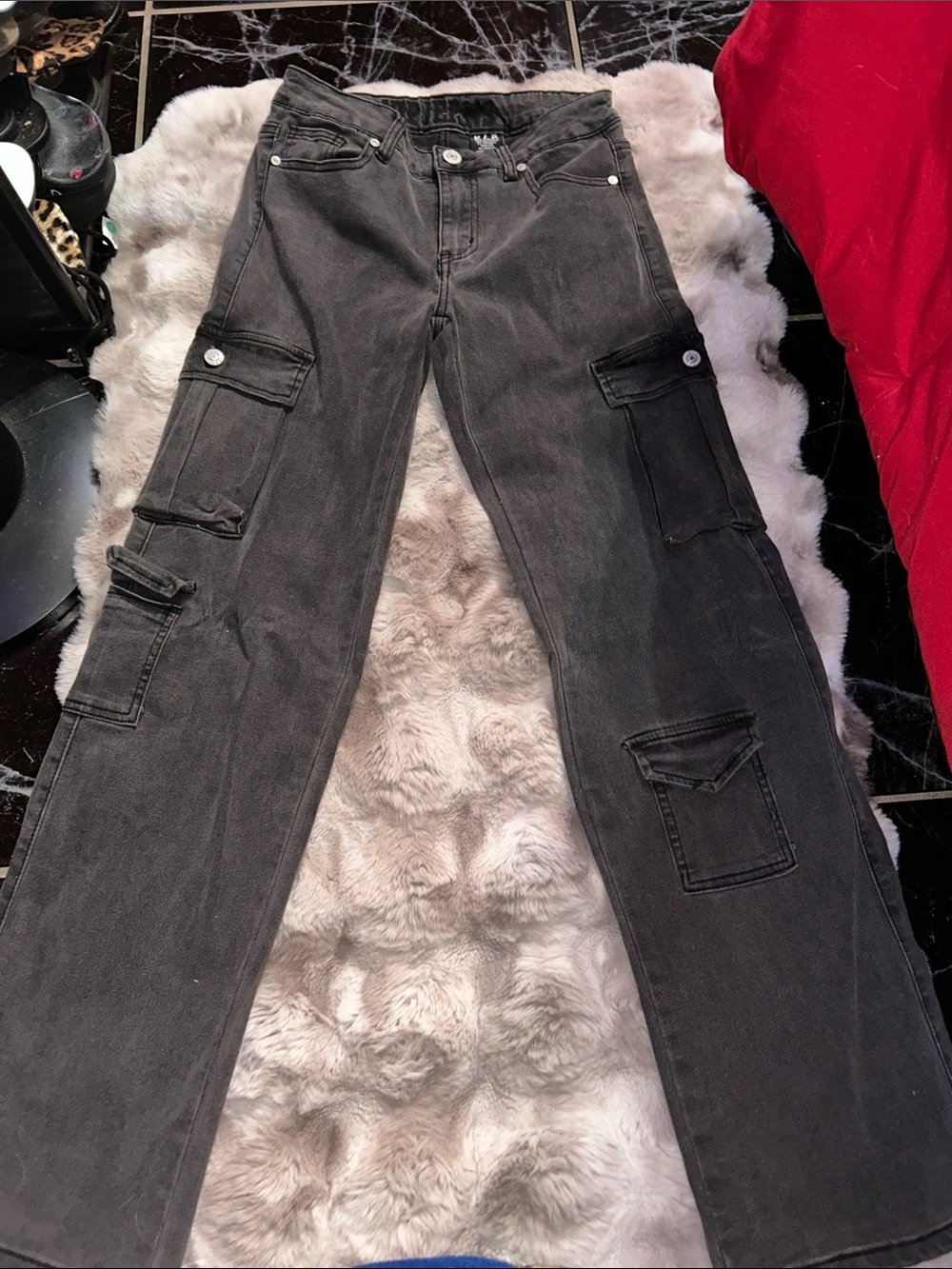 V.I.P Black Cargo Women’s Jeans with Utility Pockets